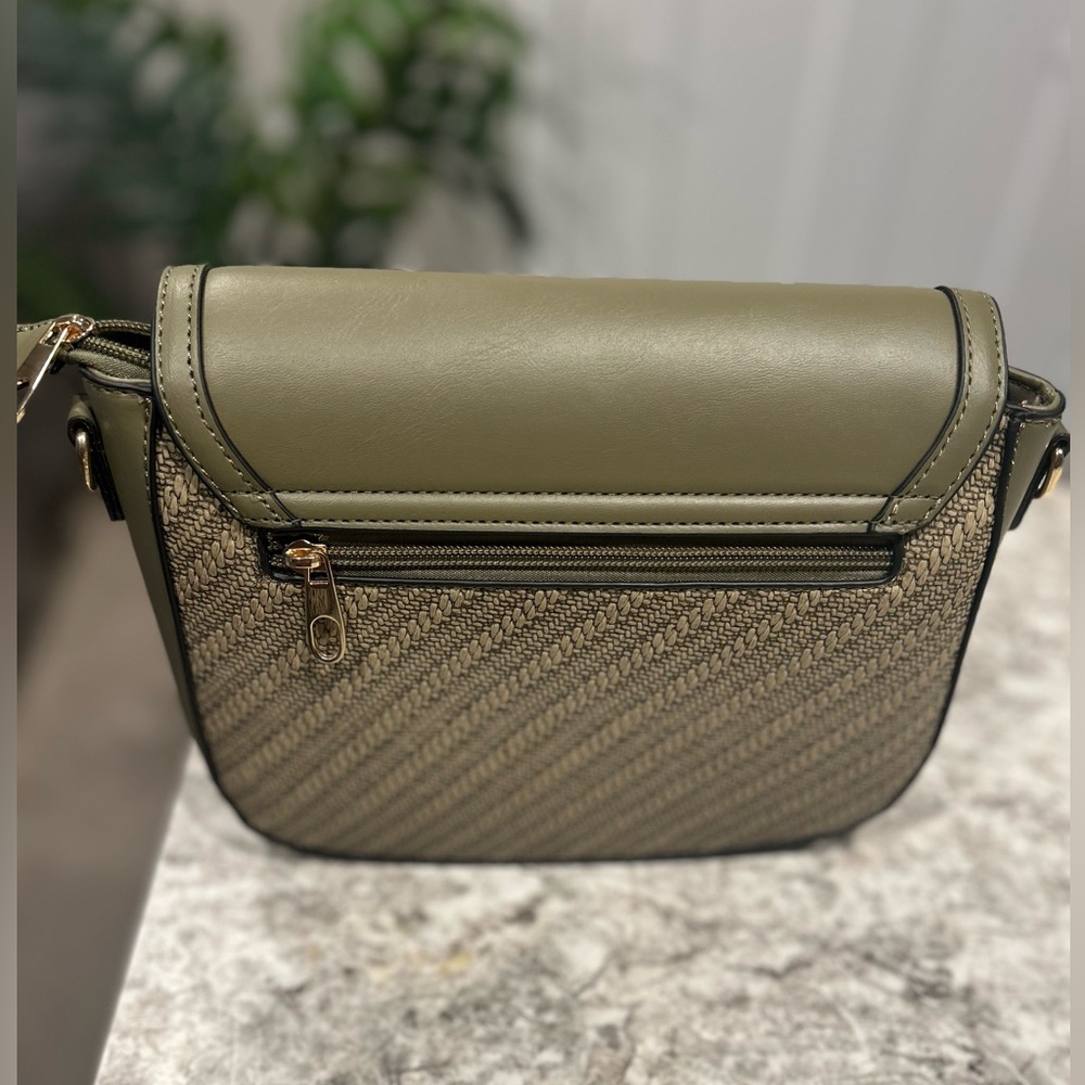 NWOT Olive Green Fashion Crossbody - Picture 4 of 12